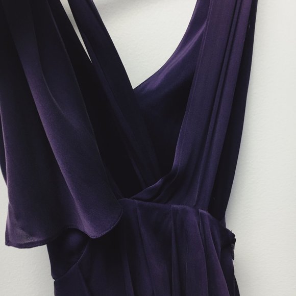 Alice and Olivia Deep Purple Sleeveless Mini Dress - Picture 4 of 8